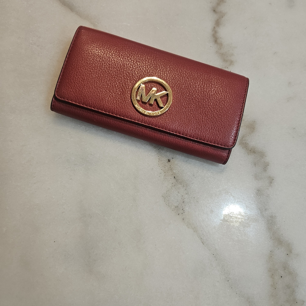 Michael Kors Burgundy Leather Wallet